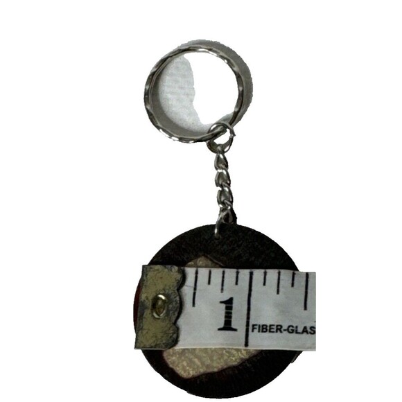 Key Chain Pendant Resin Crackled Effect Charms Layered In Resin New Lot Of 3 - Picture 7 of 9